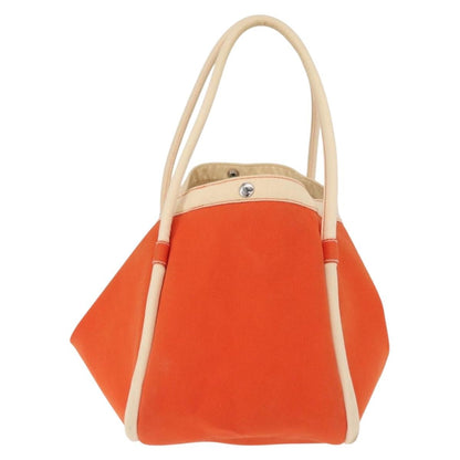 Hermes Lindy de Plage Tote Toile, Orange, Canvas, Tote Bag