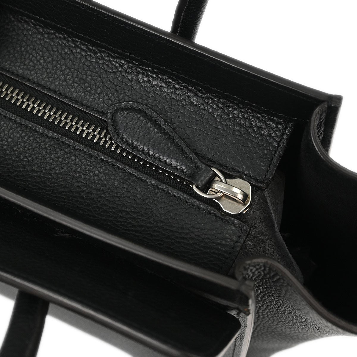 Celine Luggage Bag Smooth Leather, BLACK, LEATHER, Tote bag