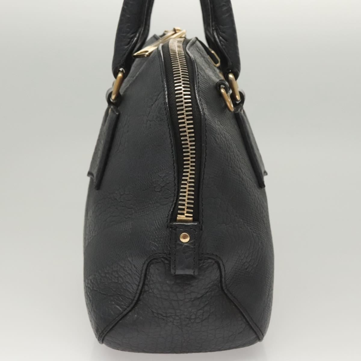 Burberry Orchard Bag Grained Leather, BLACK, LEATHER, Handbag