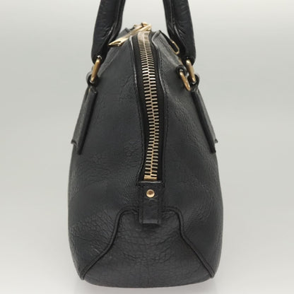 Burberry Orchard Bag Grained Leather, BLACK, LEATHER, Handbag