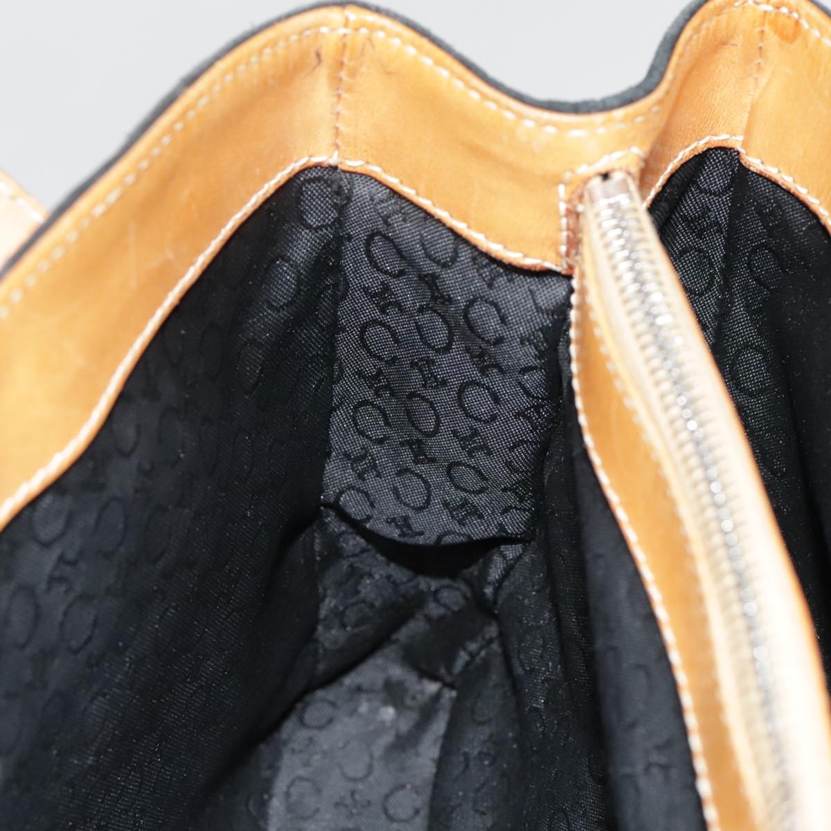 Celine Vintage Macadam Handbag Canvas, BLACK, CANVAS, Handbag