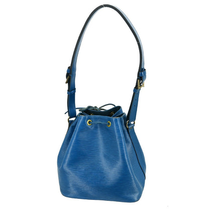 Louis Vuitton Petit Noe Handbag Epi Leather, BLUE, LEATHER, Shoulder bag