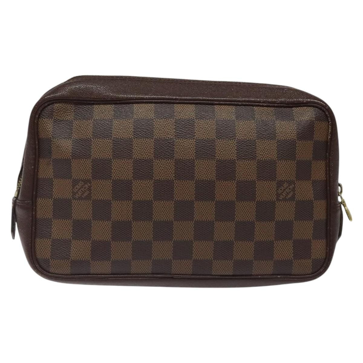 Louis Vuitton Trousse Toiletry Pouch Damier Canvas, BROWN, CANVAS, Toiletry Case