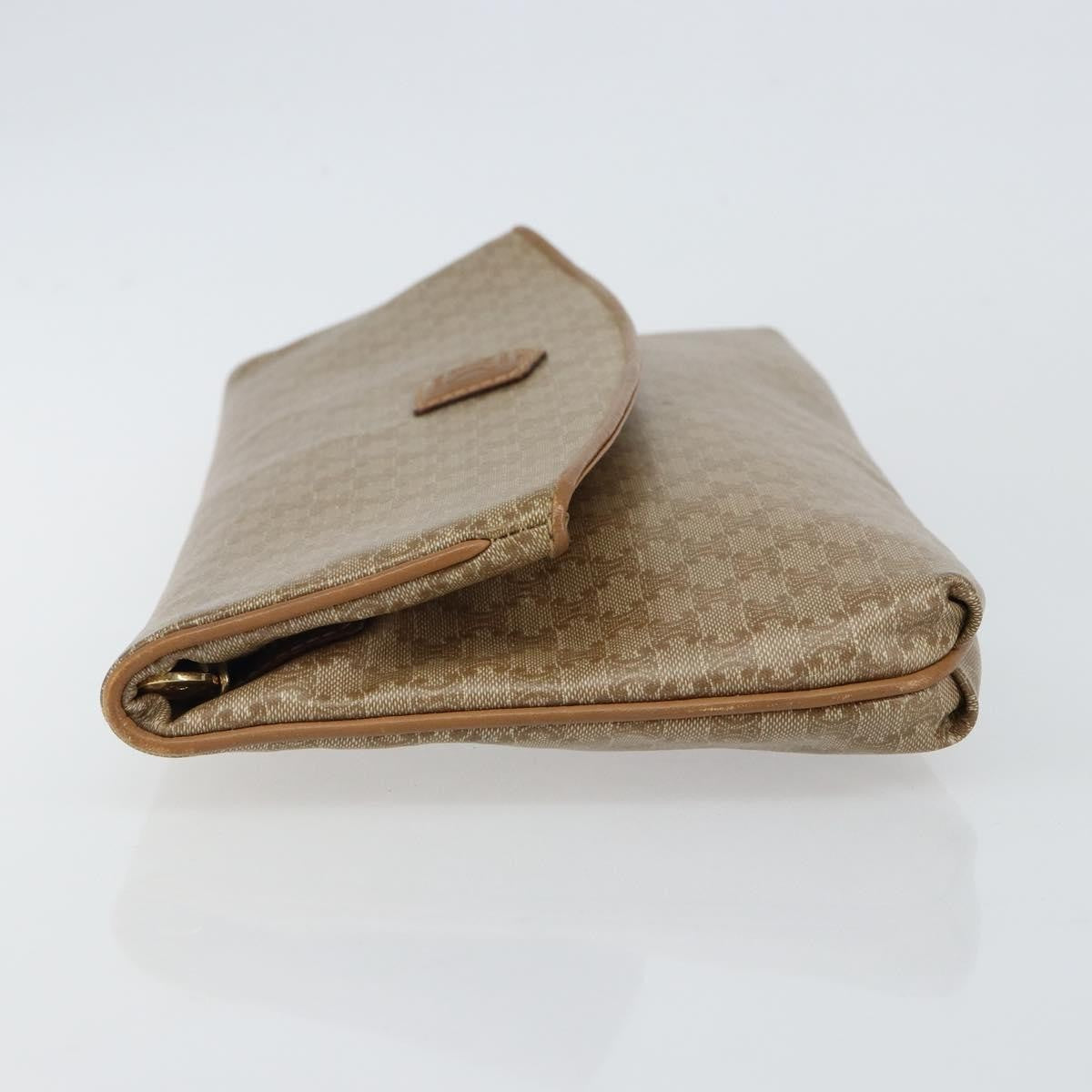 Celine Macadam Pochette Canvas and Leather, BEIGE, CANVAS, Clutche & pouche