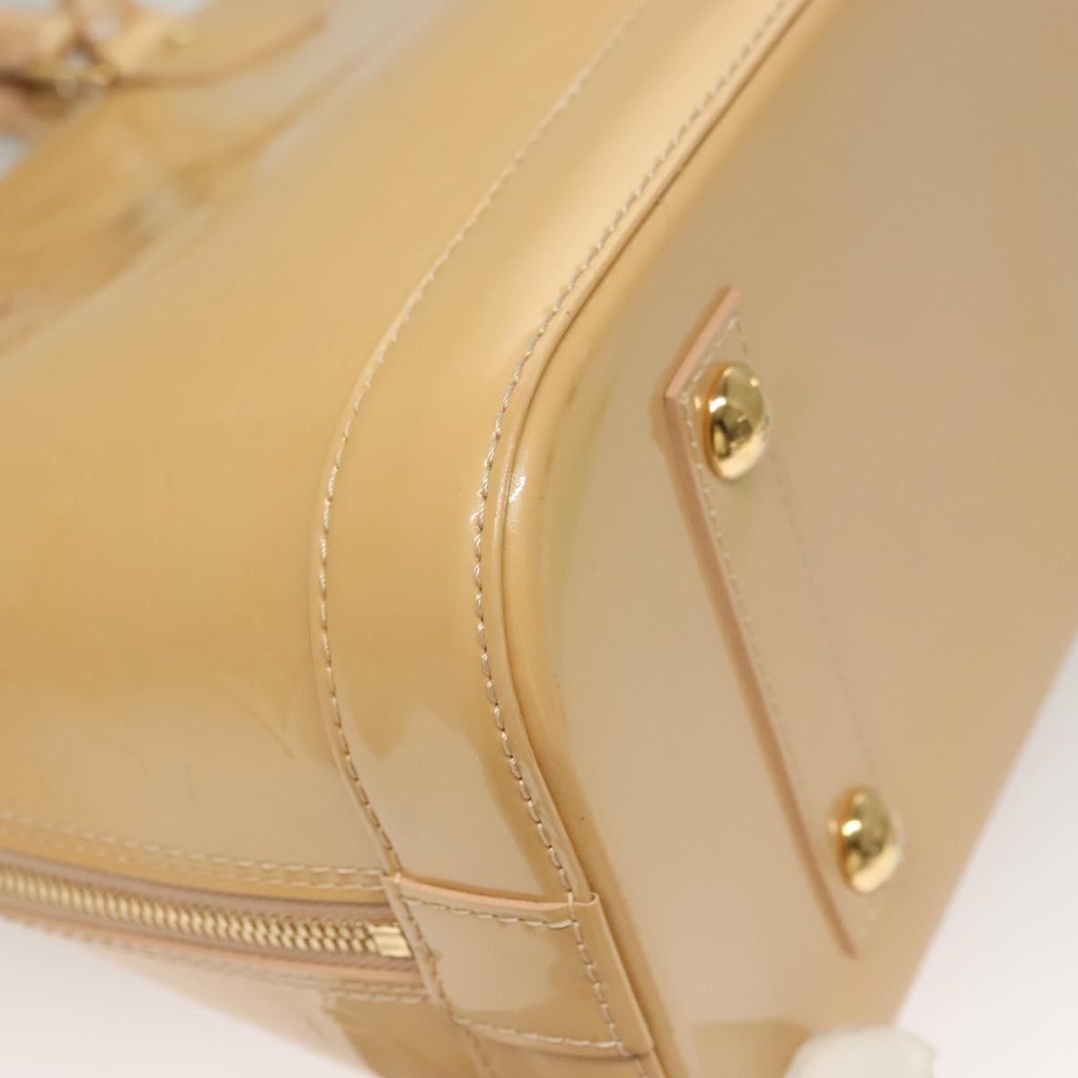 Louis Vuitton Alma Handbag Monogram Vernis, BEIGE, PATENT_LEATHER, Handbag