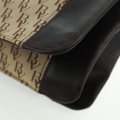 Bottega Veneta Vintage Flap Shoulder Bag Canvas, BEIGE, CANVAS, Shoulder bag