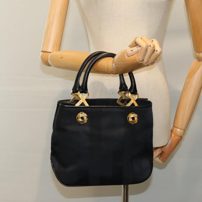 Salvatore Ferragamo Vintage Handbag Canvas, BLACK, CANVAS, Handbag