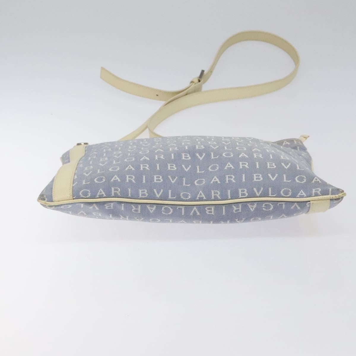 Bvlgari B.Zero1 Logomania Bag Canvas with Leather, BLUE, NYLON, Shoulder bag