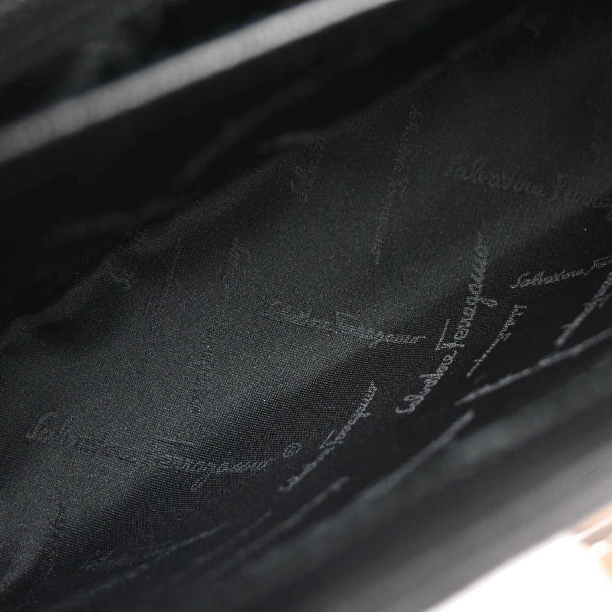 Salvatore Ferragamo Convertible Top Handle Bag Leather, BLACK, LEATHER, Handbag