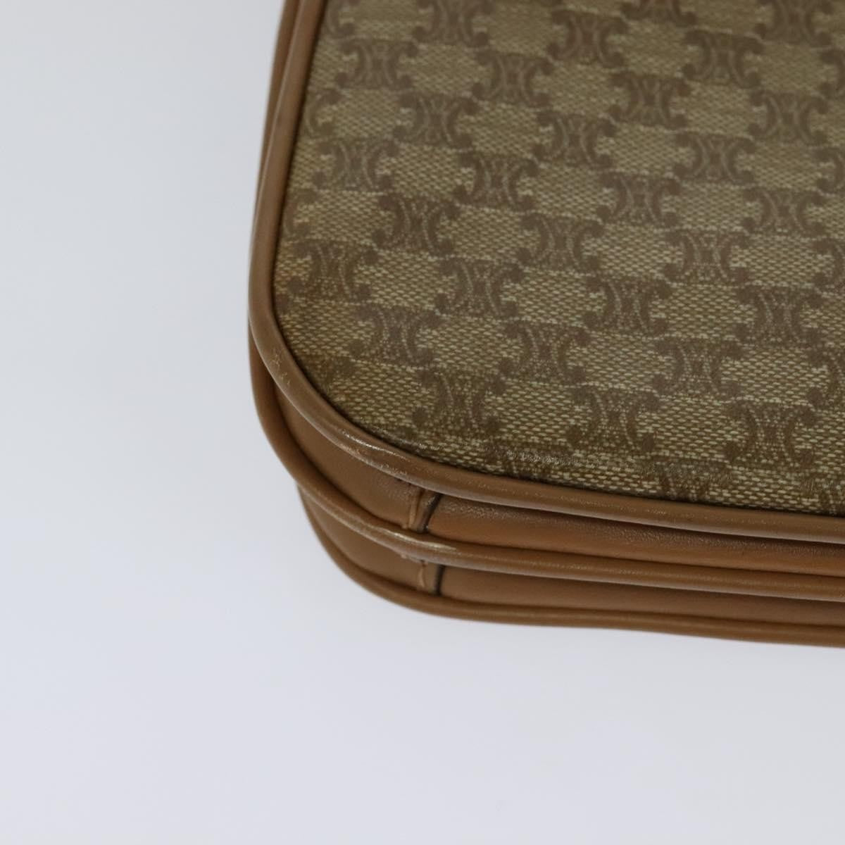 Celine Macadam Shoulder Bag PVC Leather, BEIGE, CANVAS, Shoulder bag