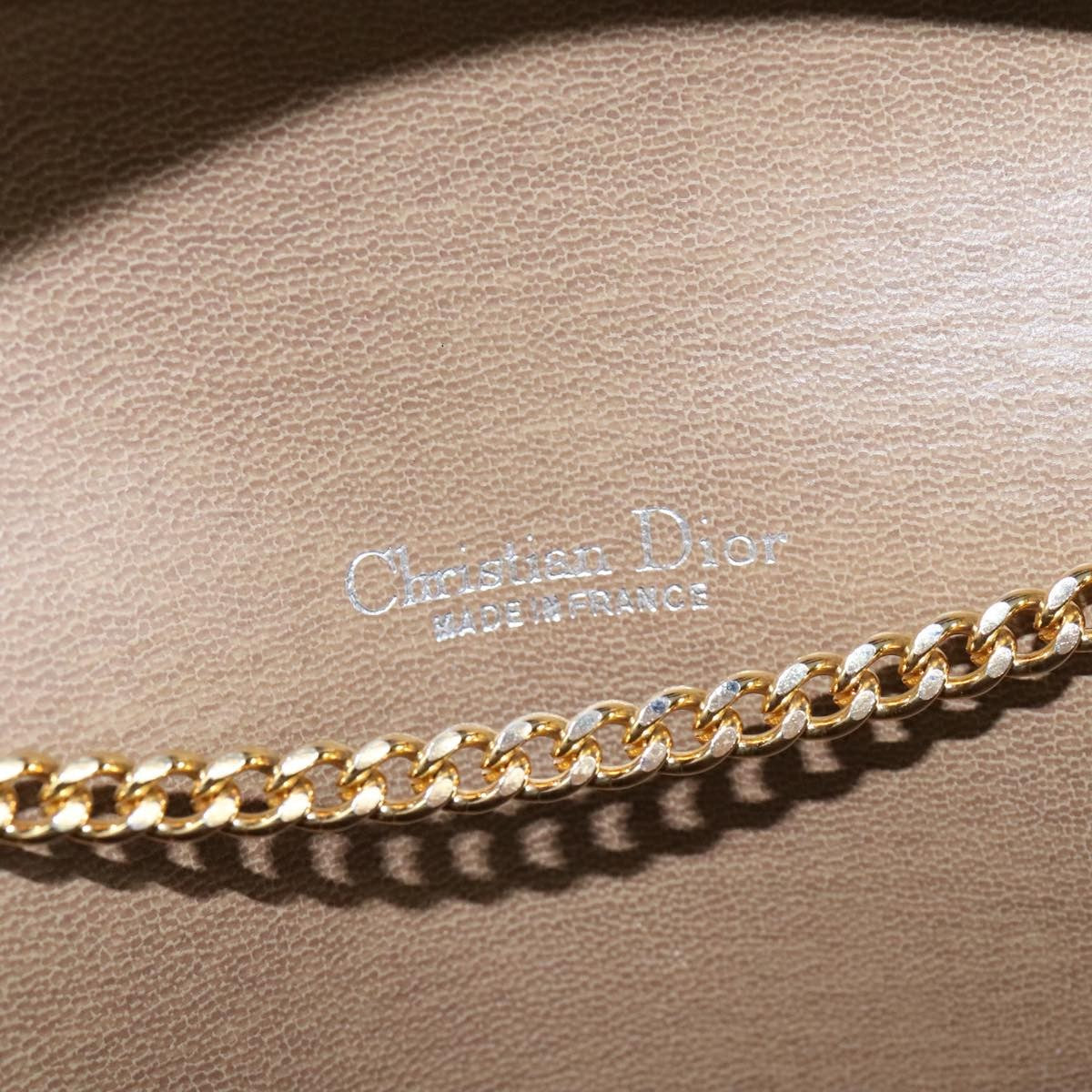 Christian Dior Vintage Honeycomb chain Canvas, BEIGE, CANVAS, Shoulder bag