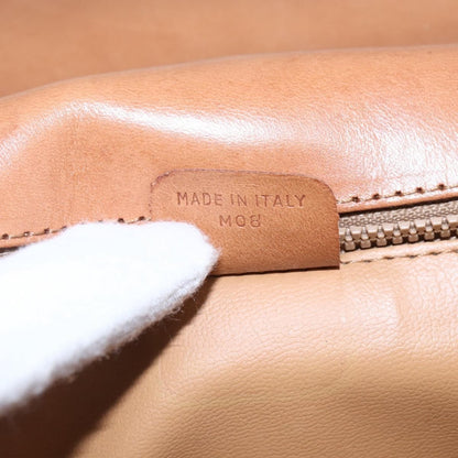 Celine Vintage Macadam Shoulder Bag Canvas and Leather, BEIGE, CANVAS, Shoulder bag