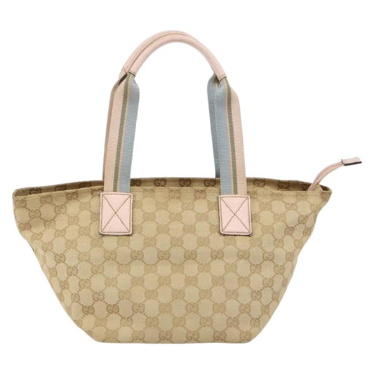 Gucci Web Zip Tote GG Canvas, BEIGE, CANVAS, Tote bag