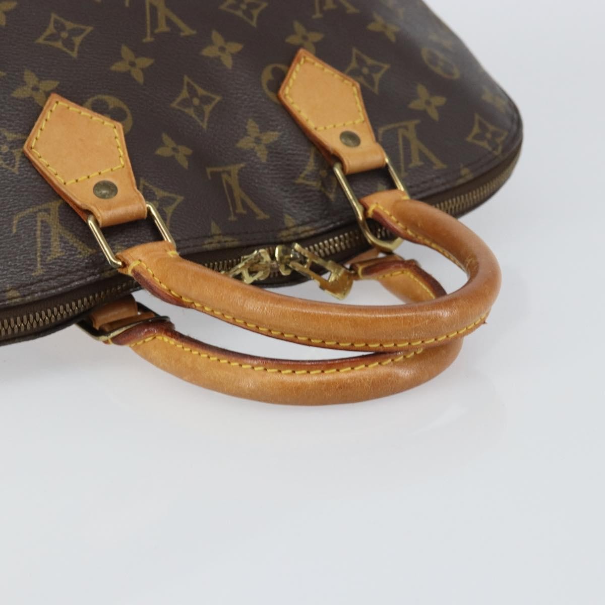 Louis Vuitton Alma Handbag Monogram Canvas, BROWN, CANVAS, Handbag