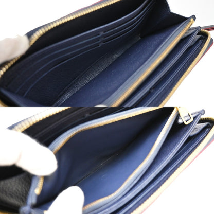 Louis Vuitton Zippy Wallet NM Leather Empreinte, NAVY, LEATHER, Wallets