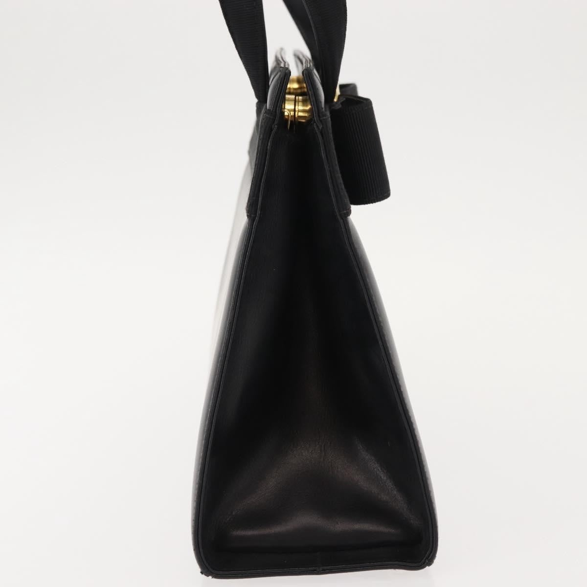 Salvatore Ferragamo Vala Handbag Leather, BLACK, LEATHER, Handbag