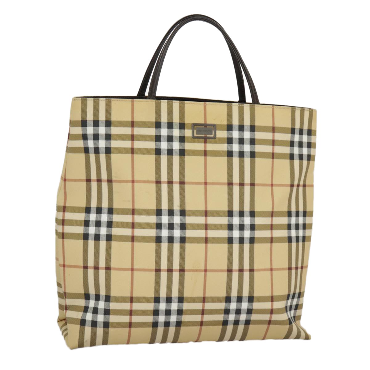 Burberry Nova Check Tote canvas check pattern, BEIGE, CANVAS, Tote bag