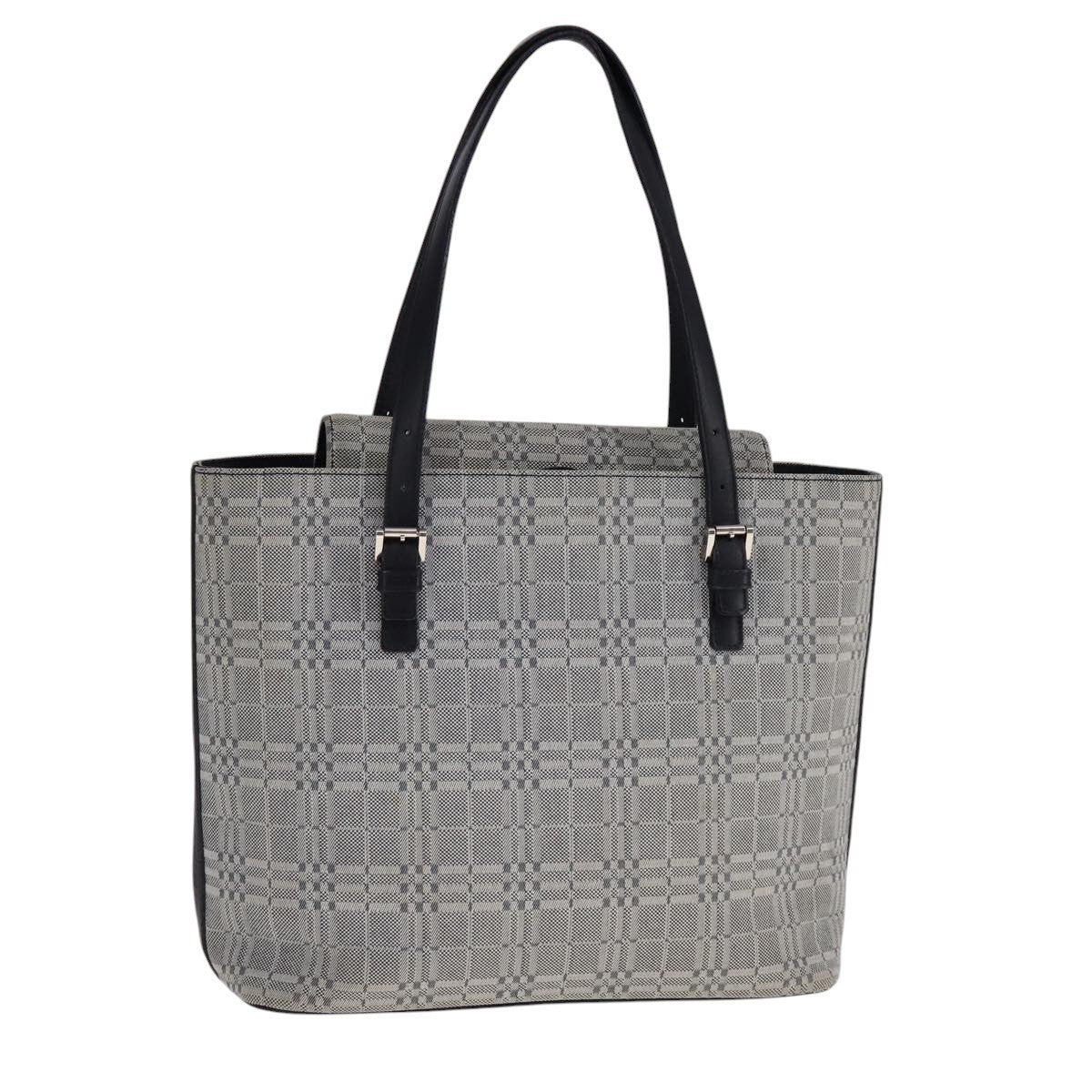 Burberry Nova Check Tote Canvas and Leather, GRAY, CANVAS, Tote bag