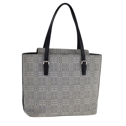 Burberry Nova Check Tote Canvas and Leather, GRAY, CANVAS, Tote bag