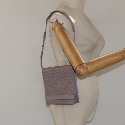 Louis Vuitton Biarritz Shoulder Bag Epi Leather, GRAY, LEATHER, Shoulder bag