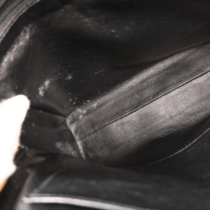 Chanel Vintage Coco Logo Zip Around Handle Bag Quilted Printed Canvas, BLACK, CANVAS, Handbag