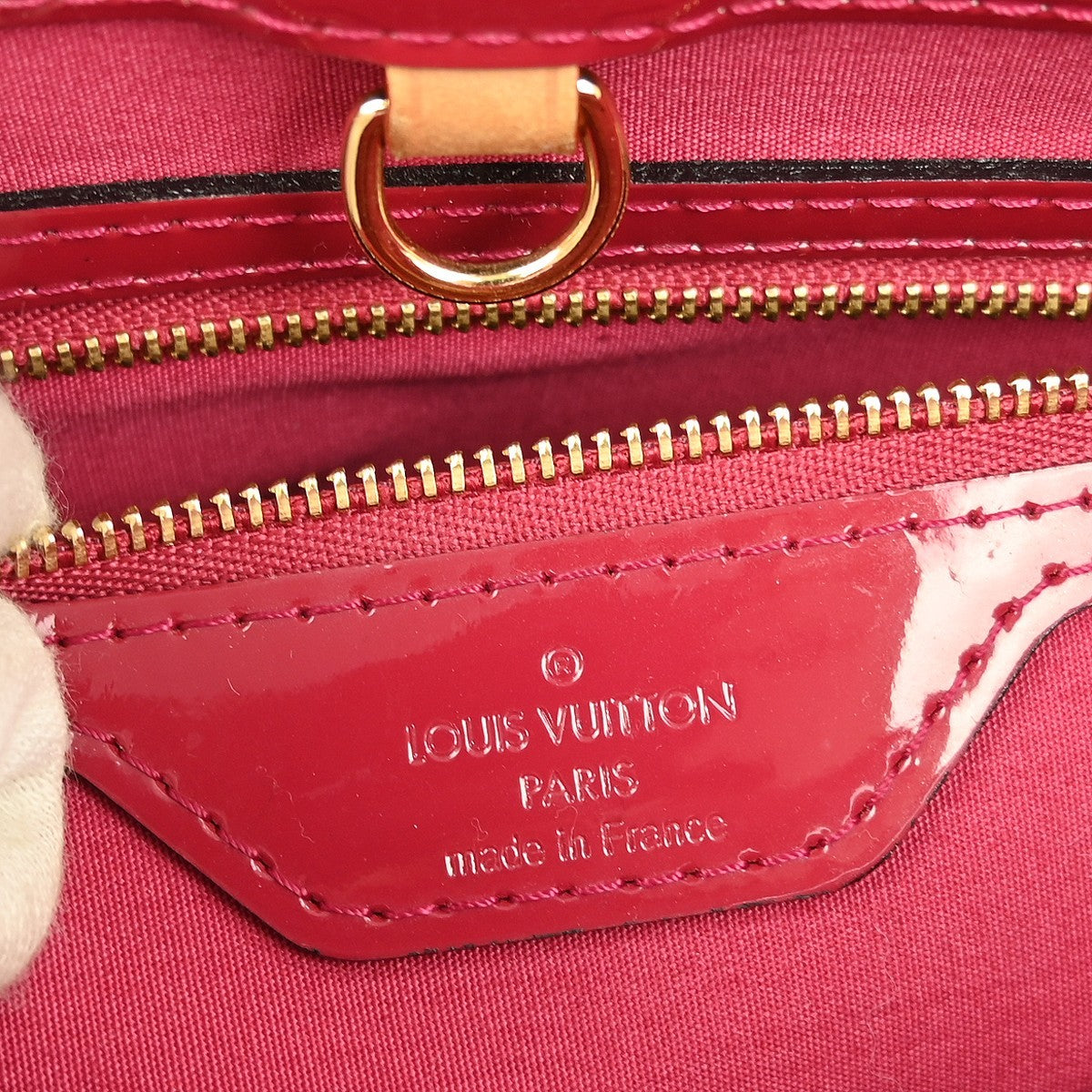 Louis Vuitton Catalina Handbag Monogram Vernis, RED, PATENT_LEATHER, Handbag