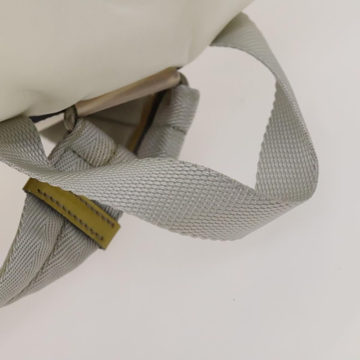 Prada Front Pocket Buckle Backpack Nylon, WHITE, NYLON, Backpack