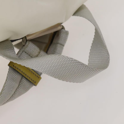 Prada Front Pocket Buckle Backpack Nylon, WHITE, NYLON, Backpack