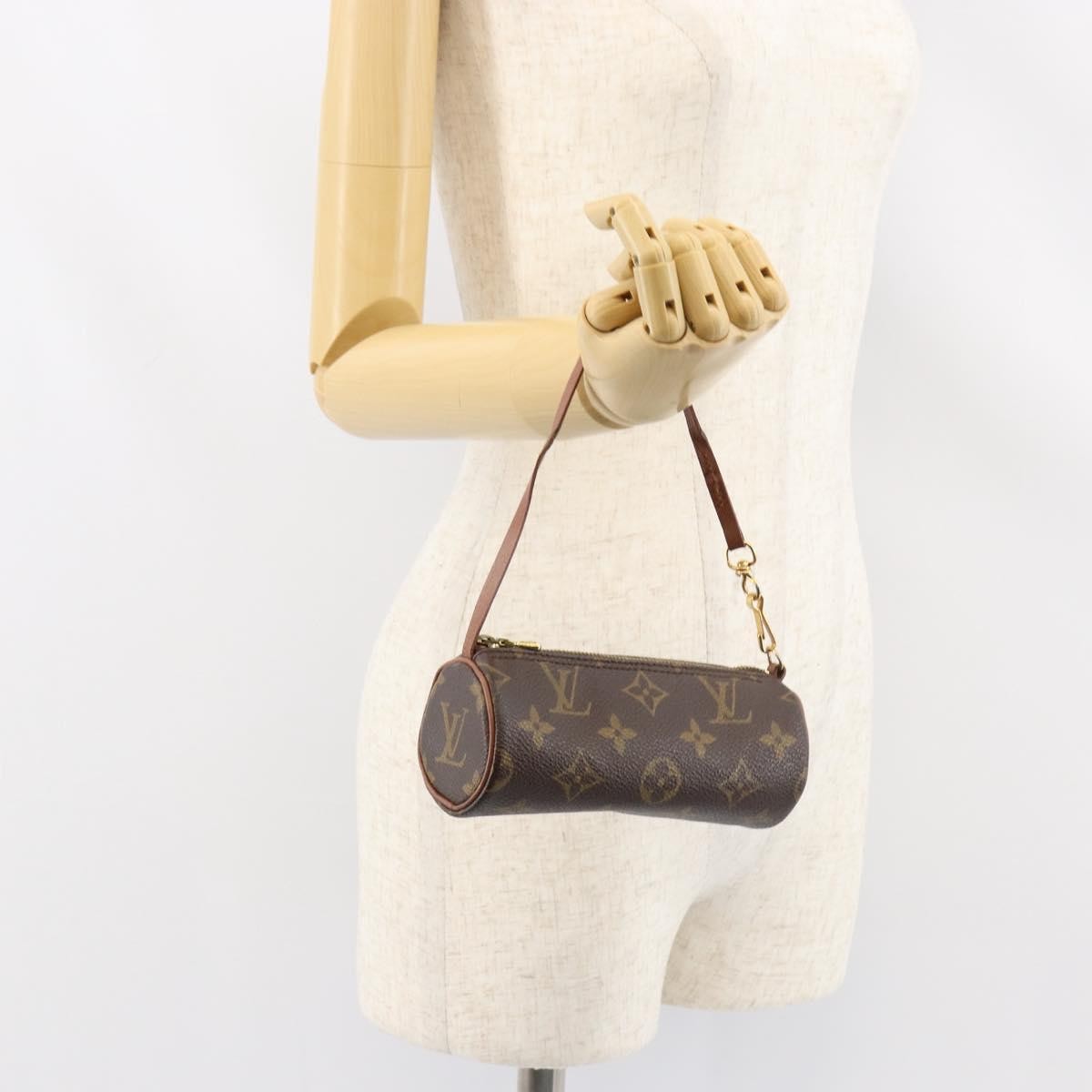 Louis Vuitton Papillon Pochette Monogram Canvas, BROWN, CANVAS, Clutche & pouche