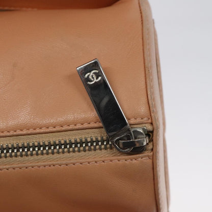 Chanel Chocolate Bar Barrel Bag Quilted Leather, BEIGE, LEATHER, Handbag