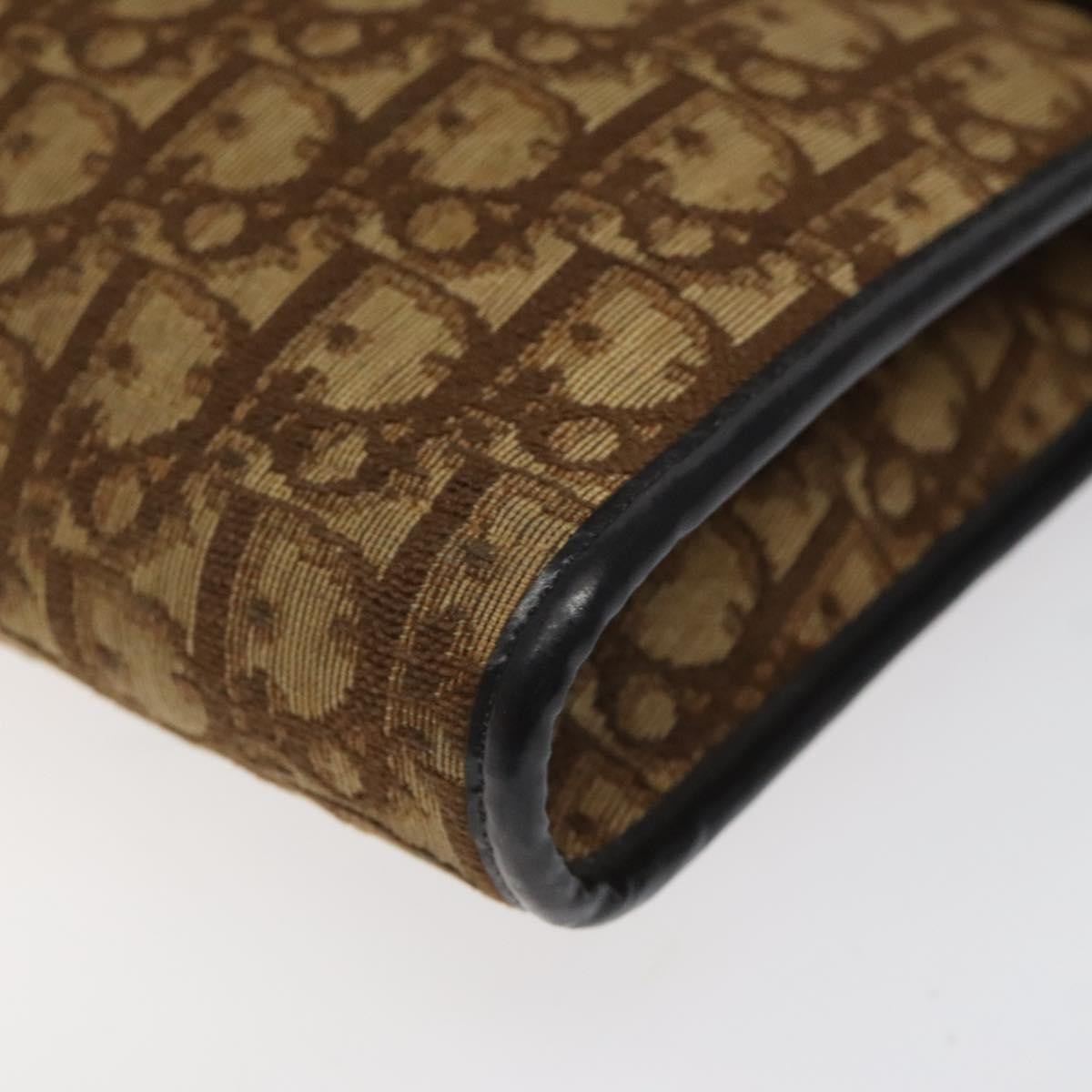 Christian Dior Vintage Trotter Flap Shoulder Bag Canvas, BROWN, CANVAS, Shoulder bag