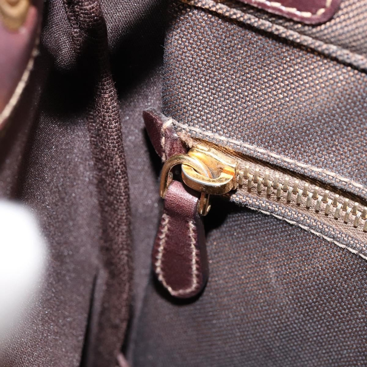 Prada Logo Flat Messenger Canvas, BROWN, CANVAS, Shoulder bag