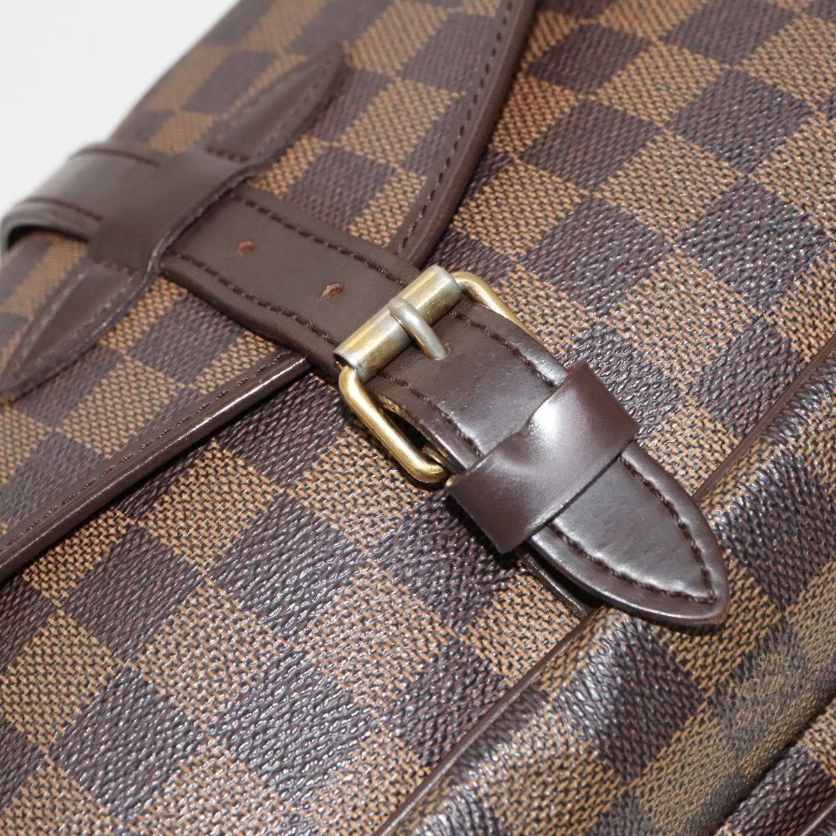 Louis Vuitton Saumur Handbag Damier, BROWN, CANVAS, Handbag