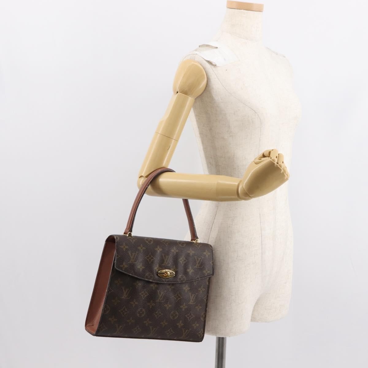 Louis Vuitton Malesherbes Handbag Monogram Canvas, BROWN, CANVAS, Handbag