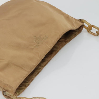 Prada Vintage Chain Shoulder Bag Tessuto, BEIGE, NYLON, Shoulder bag