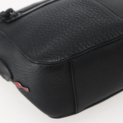 Christian Louboutin Loubiclutch Leather, BLACK, LEATHER, Clutche & pouche