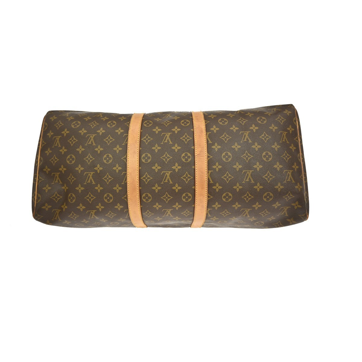 Louis Vuitton Keepall Bag Monogram Canvas, BROWN, CANVAS, Travel bag