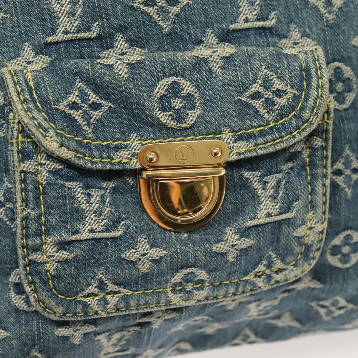 Louis Vuitton Baggy Handbag Denim, BLUE, DENIM_JEANS, Shoulder bag