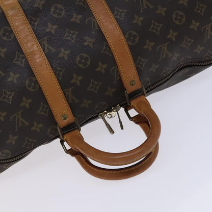 Louis Vuitton Keepall Bag Monogram Canvas, BROWN, CANVAS, Travel bag