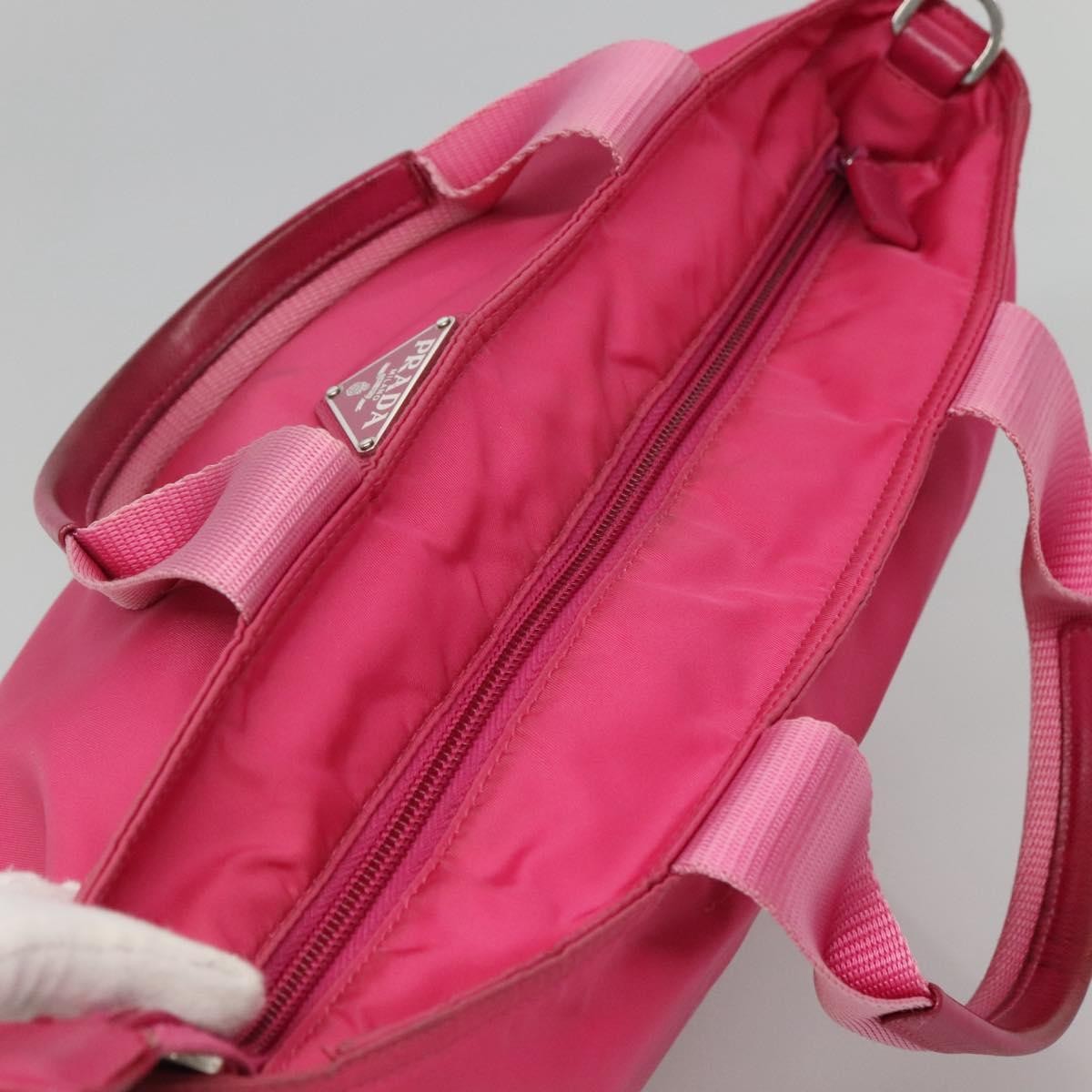 Prada Vela Convertible Tote Tessuto, PINK, NYLON, Tote bag