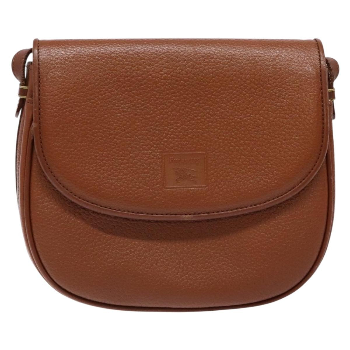 Burberry Flap Messenger Leather, BROWN, LEATHER, Shoulder bag