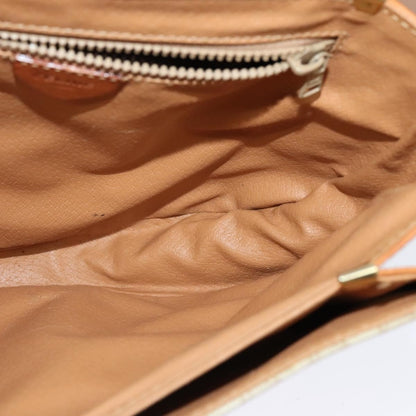 Celine Macadam Shoulder Bag PVC Leather, BEIGE, CANVAS, Shoulder bag