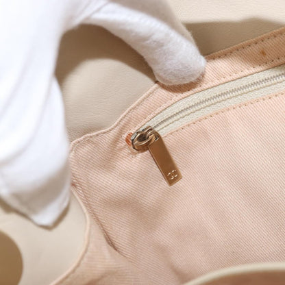 Chanel Camellia Tote Leather, BEIGE, LEATHER, Tote bag