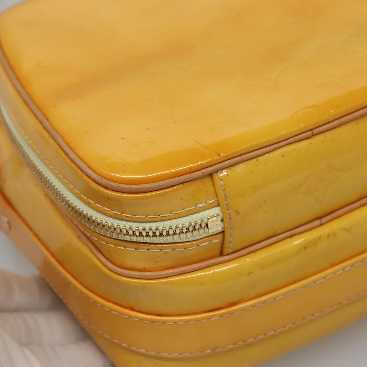 Louis Vuitton Wooster Handbag Monogram Vernis, YELLOW, PATENT_LEATHER, Handbag