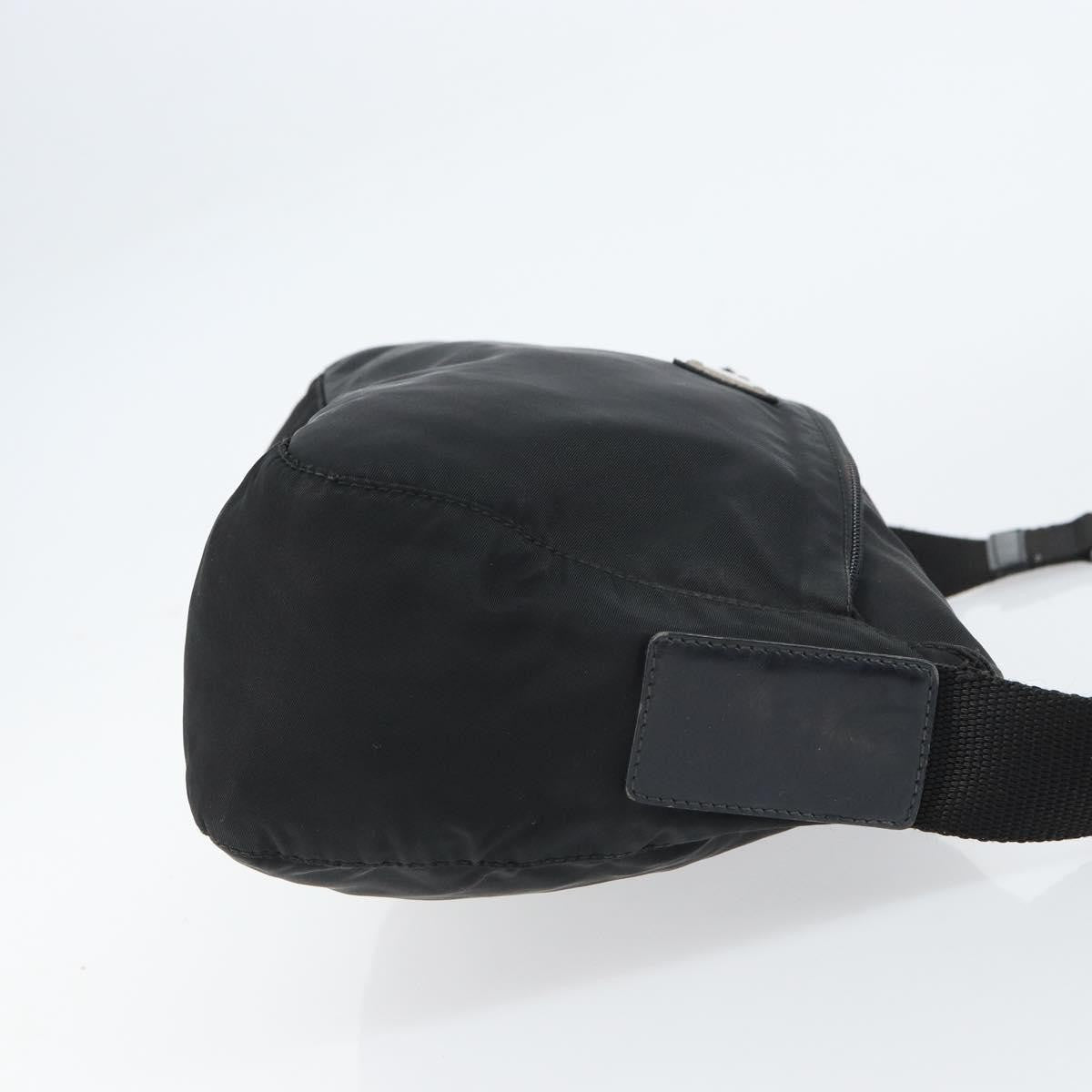 Prada Front Zip Messenger Bag Tessuto, BLACK, NYLON, Shoulder bag