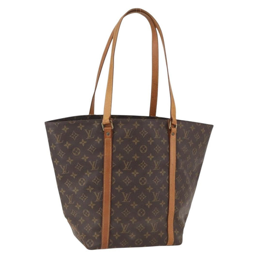 Louis Vuitton Shopping Sac Handbag Monogram Canvas, BROWN, CANVAS, Tote bag