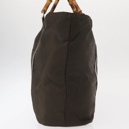 Gucci Bamboo tote bag Nylon, KHAKI, NYLON, Tote bag