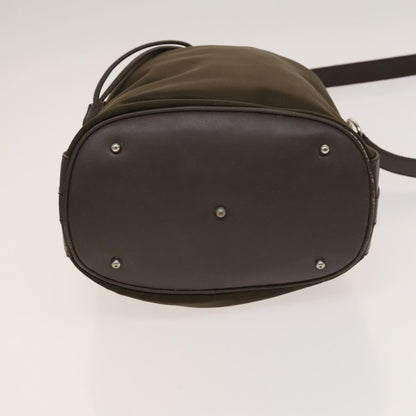 Gucci Vintage Bamboo Bucket Bag Nylon and Leather, BROWN, NYLON, Handbag