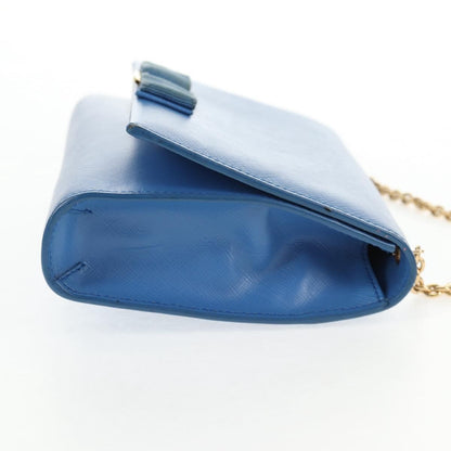 Salvatore Ferragamo Ginny Crossbody Bag Leather, BLUE, LEATHER, Shoulder bag