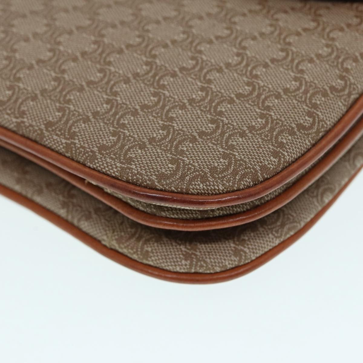 Celine Vintage Macadam Shoulder Bag Canvas, BEIGE, CANVAS, Shoulder bag